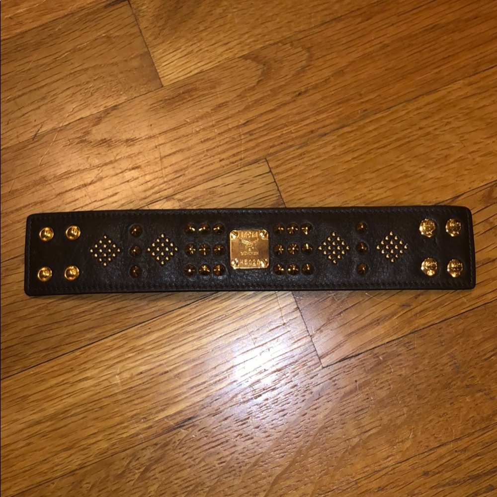 MCM Leather Stud Bracelet - lightly worn